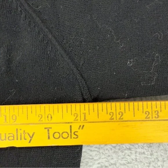 Helmut Lang Men's Size XL 100% Wool 1/4 Black Zip Up Jacket with Italian Yarn - Picture 8 of 12